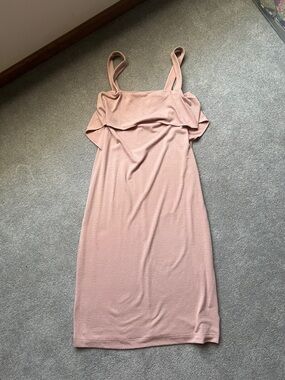 GAP Dusty Rose Off-Shoulder Midi Dress